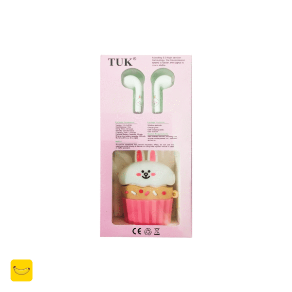 هندزفری بلوتوثی TUK مدل T-343 طرح کاپ کیک