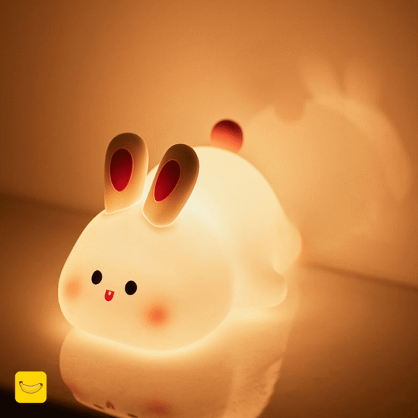 چراغ خواب فانتزی سیلیکونی طرح خرگوش کیوت