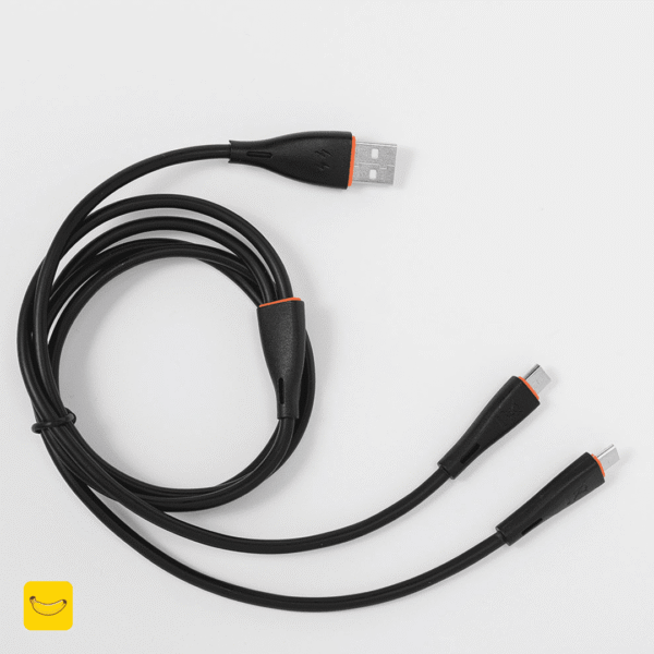 کابل شارژر دوکاره usb به میکرو و میکرو برند itel مدل X11