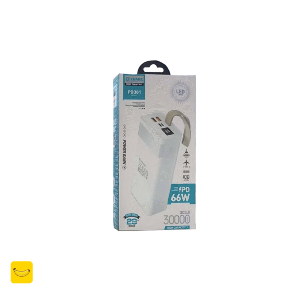 پاوربانک 30000 میلی آمپر برند X-HANZ مدل PB301