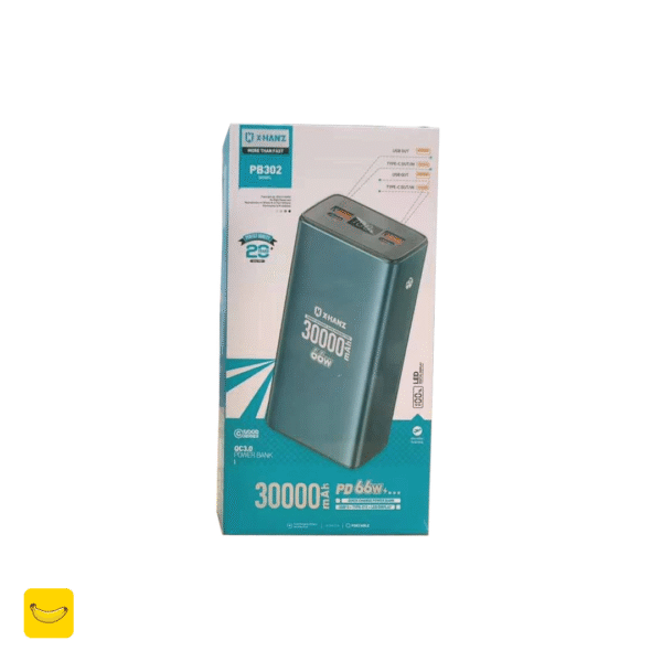 پاوربانک 30000 میلی آمپر برند X-HANZ مدل PB302