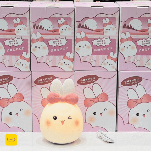 چراغ خواب فانتزی سیلیکونی طرح خرگوش کوچولوی کیوت