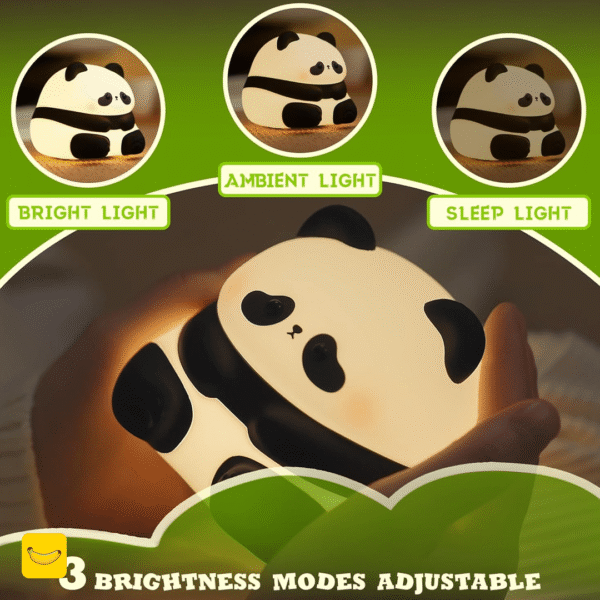 چراغ خواب فانتزی سیلیکونی طرح پاندا خیلی تپل ناراحت