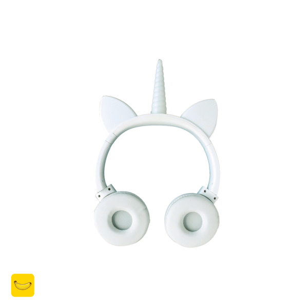 هدفون بلوتوثی فانتزی تک شاخ مدل KR-8600 طرح یونیکورن