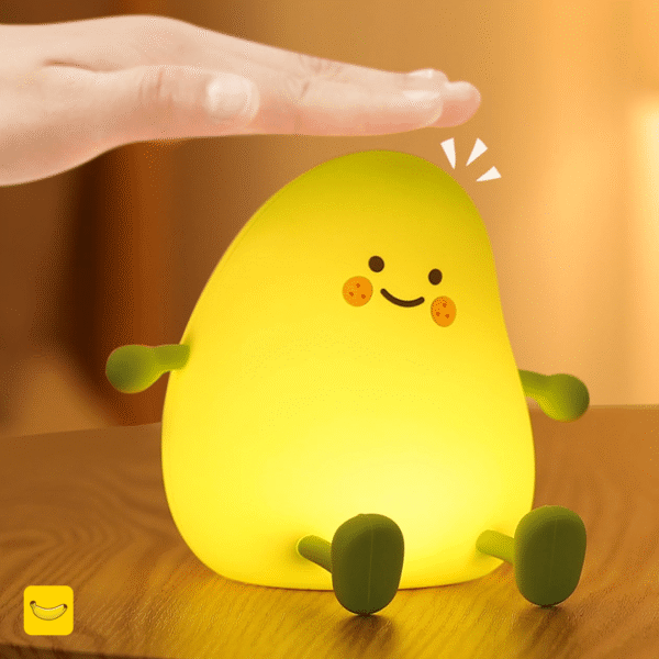 چراغ خواب فانتزی سیلیکونی طرح انبه سبز خوشحال