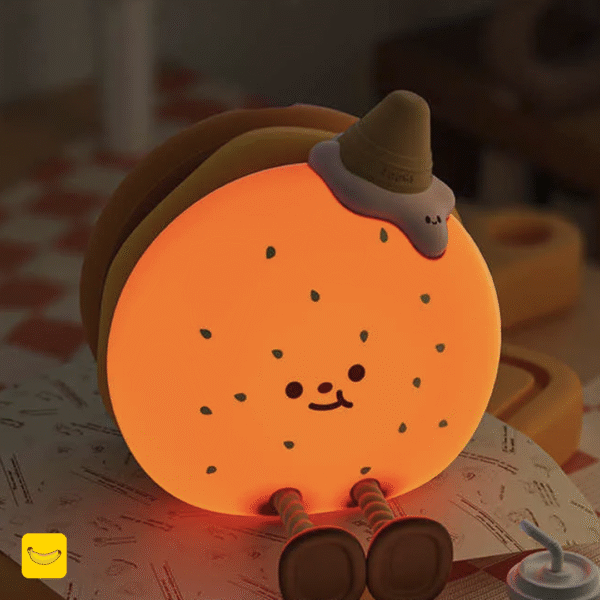 چراغ خواب فانتزی سیلیکونی طرح بچه همبرگر