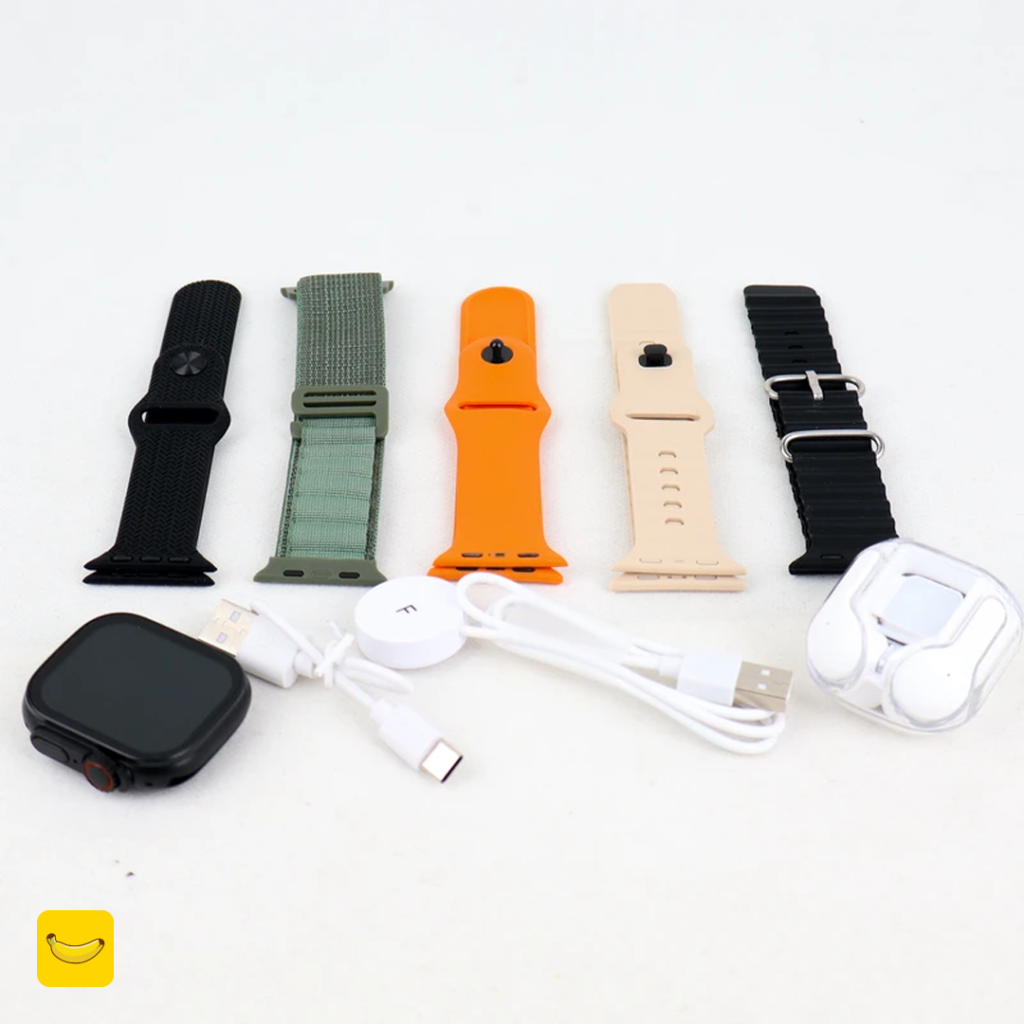 پک ساعت ساعت هوشمند و هندزفری بلوتوثی WISME مدل WS-X19 ultra3