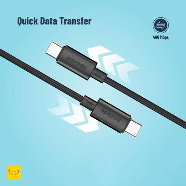 کابل Type C to Type C پرودو بلو مدل 60WCLC