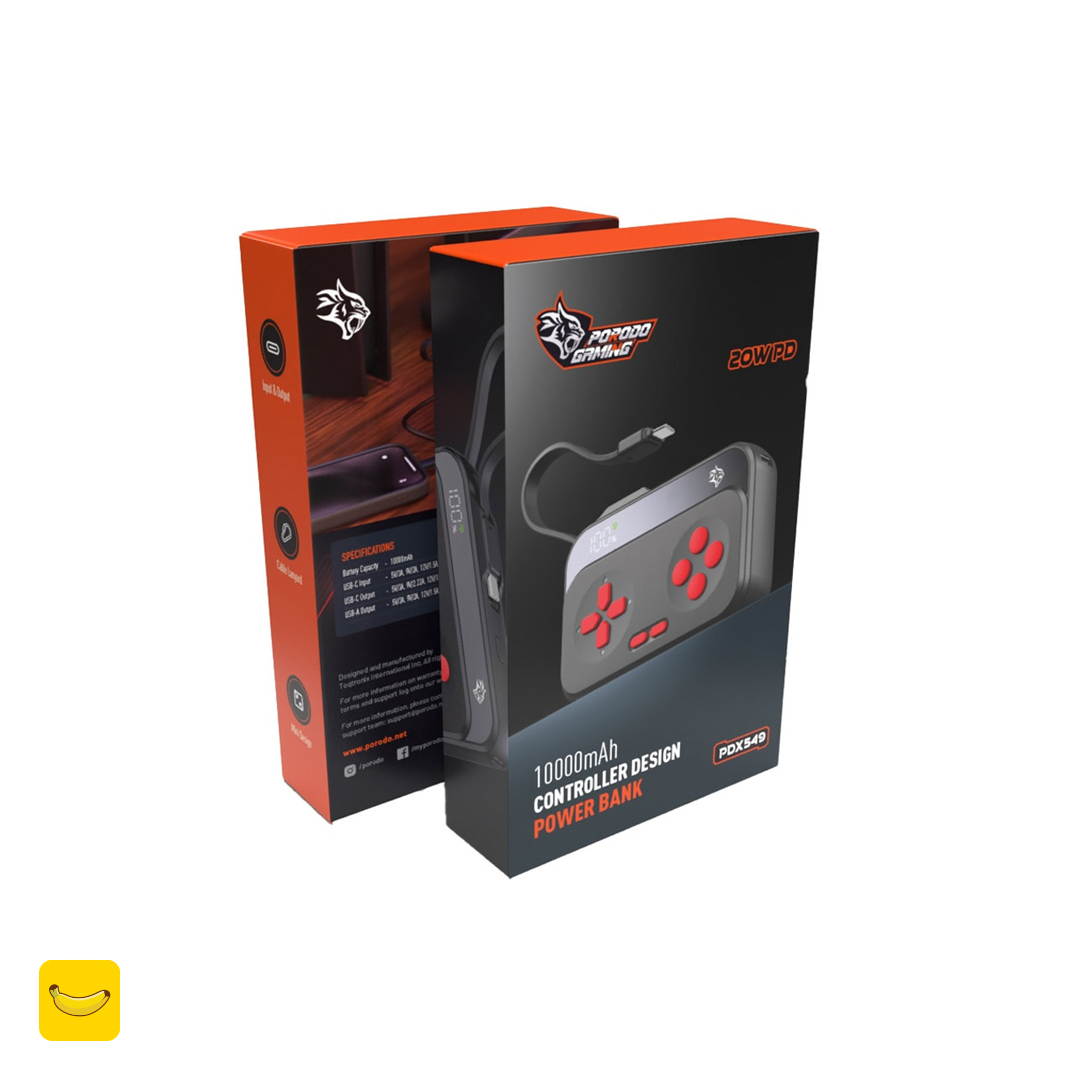 Porodo-Gaming-powerbank-10000mh-PDX549 پاوربانک گیمینگ 10000 پرودو مدل PDX549