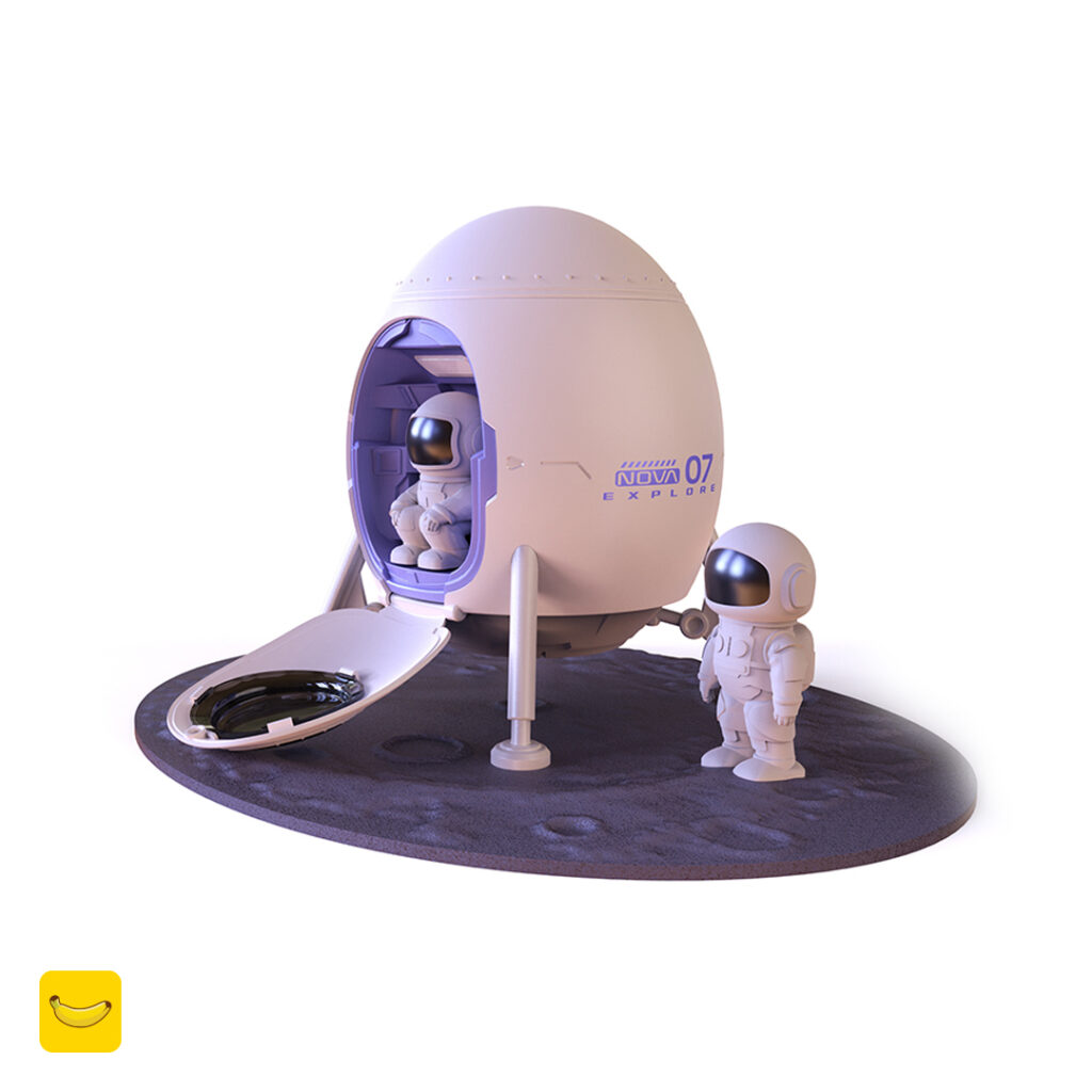 چراغ خواب کهکشانی فضانورد مدل Space Lander