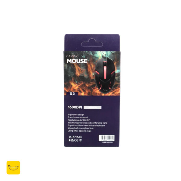 موس با سیم گیمینگ فلامینگو مدل X3