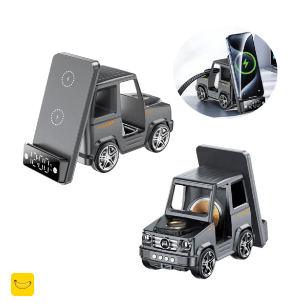 شارژر وایرلس، ساعت دیجیتال و اسپیکر بلوتوثی گرین لاین مدل G-WAG 6 in 1