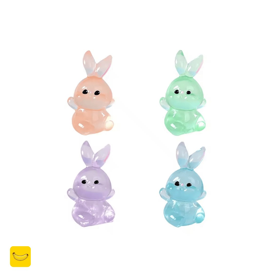 مجسمه شب تاب طرح خرگوش های کوچولو کیوت