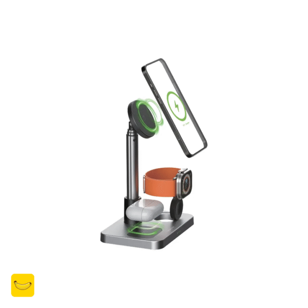 استند و شارژر وایرلس 3 کاره گرین لاین مدل TELESCOPIC 3in1