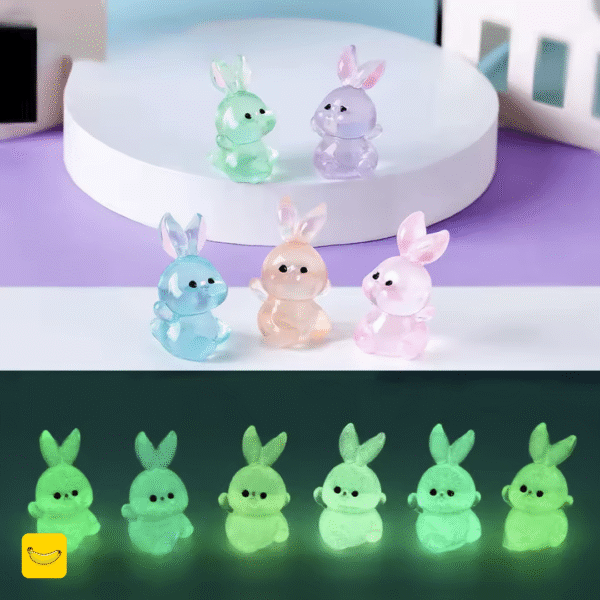 مجسمه شب تاب طرح خرگوش های کوچولو کیوت