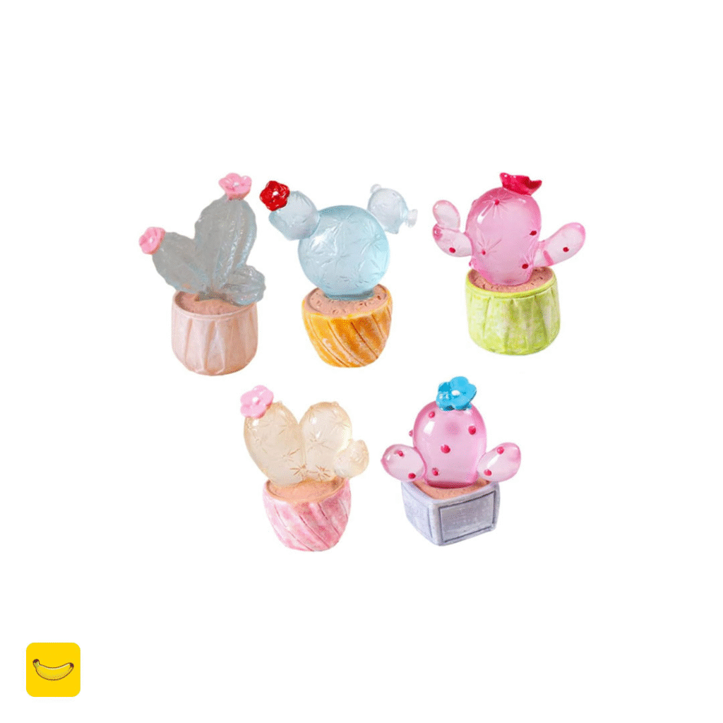 مجسمه شب تاب طرح کاکتوس دکوراتیو