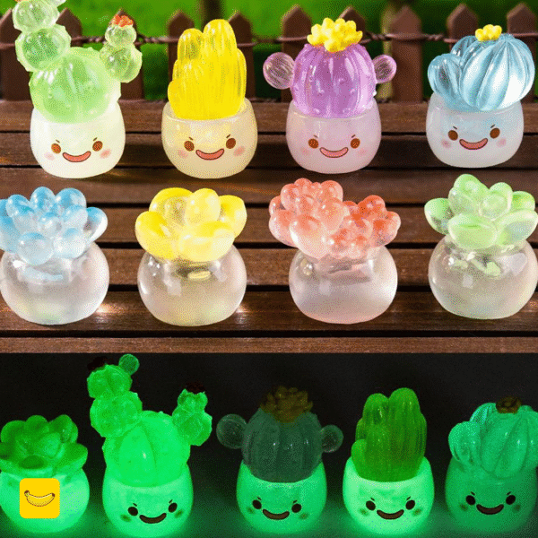 مجسمه شب تاب طرح کاکتوس کیوت