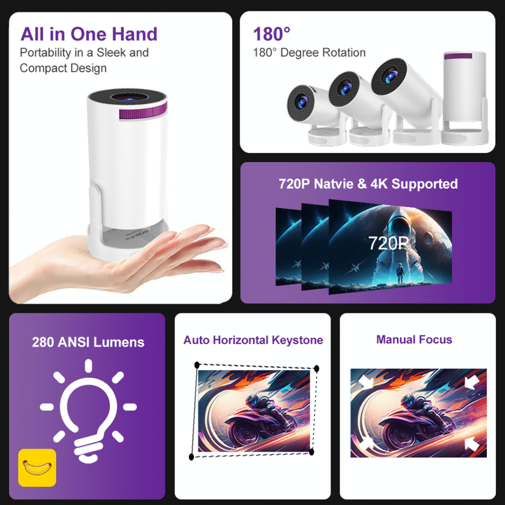 ویدئو پروژکتور مدل HY300 pro HIFI