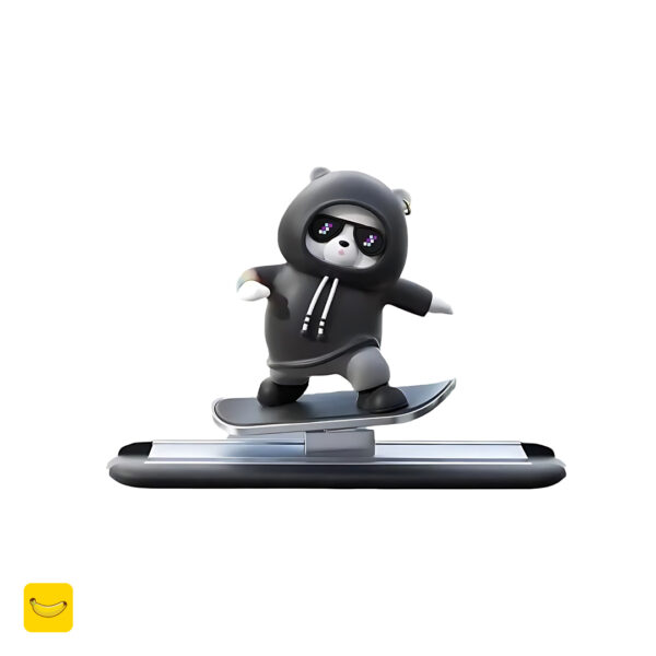 دکوری ماشین طرح خرس اسکیت سوار مدل 001