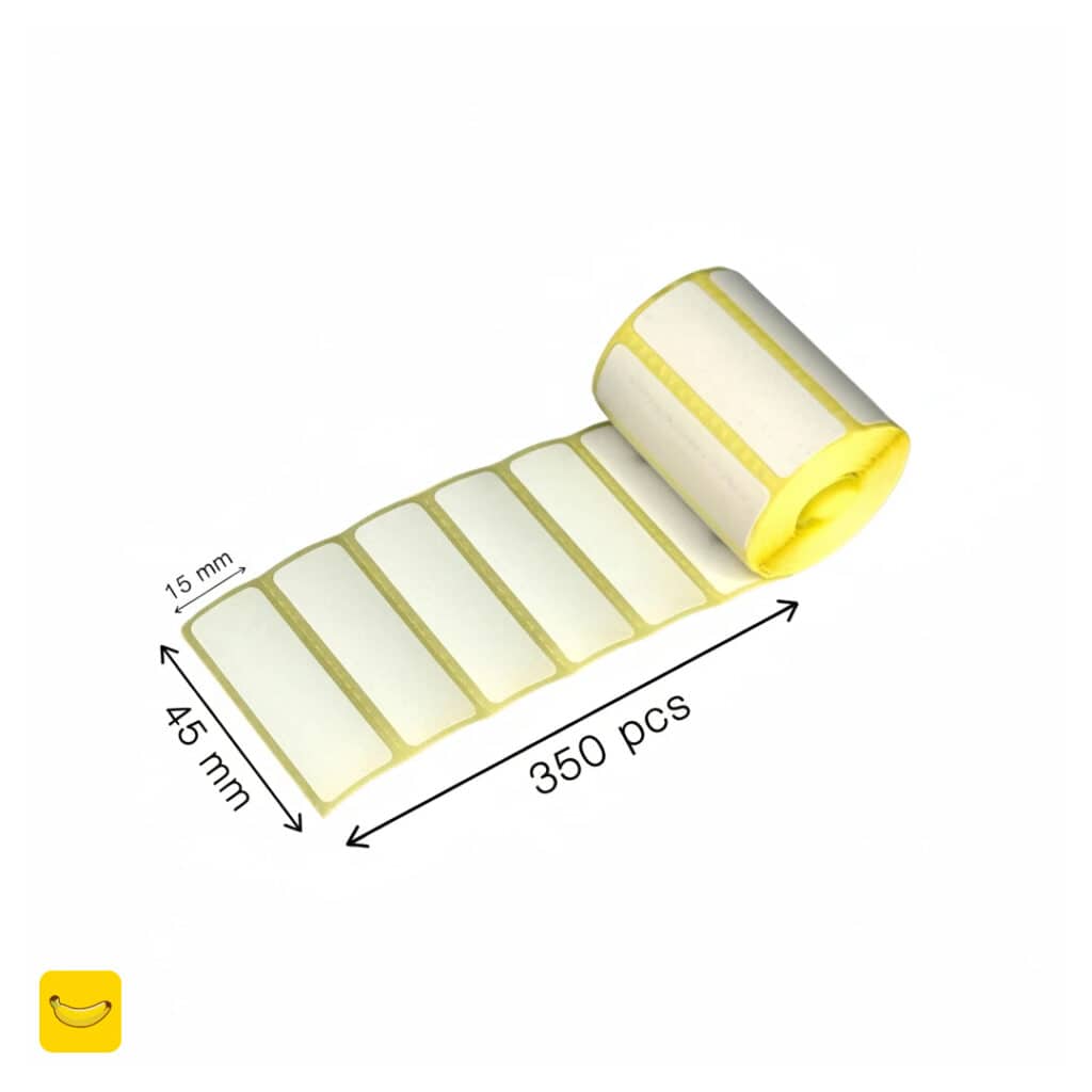 رول لیبل 45*15 میلیمتر پرینتر لیبل زن حرارتی
