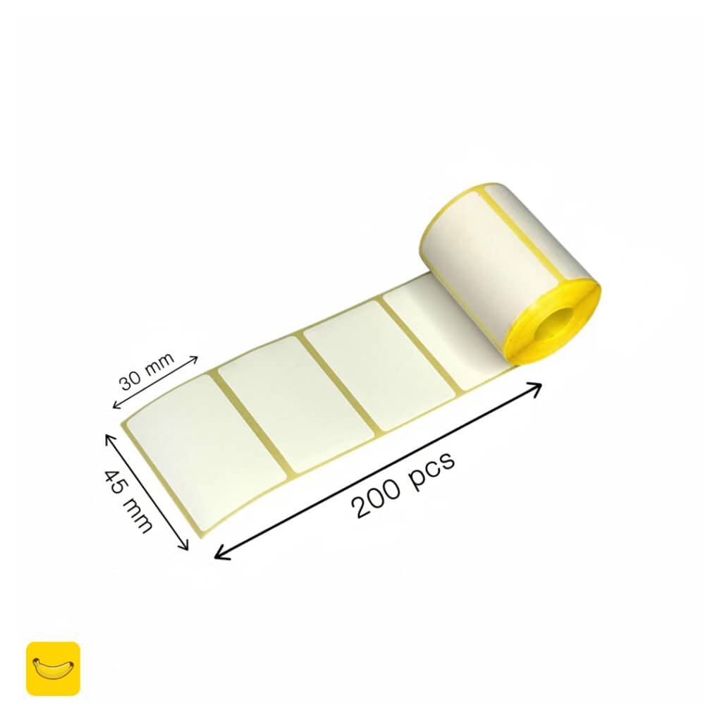 رول لیبل 45*30 میلیمتر پرینتر لیبل زن حرارتی