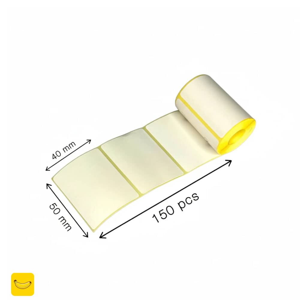 رول لیبل 50*40 میلیمتر پرینتر لیبل زن حرارتی