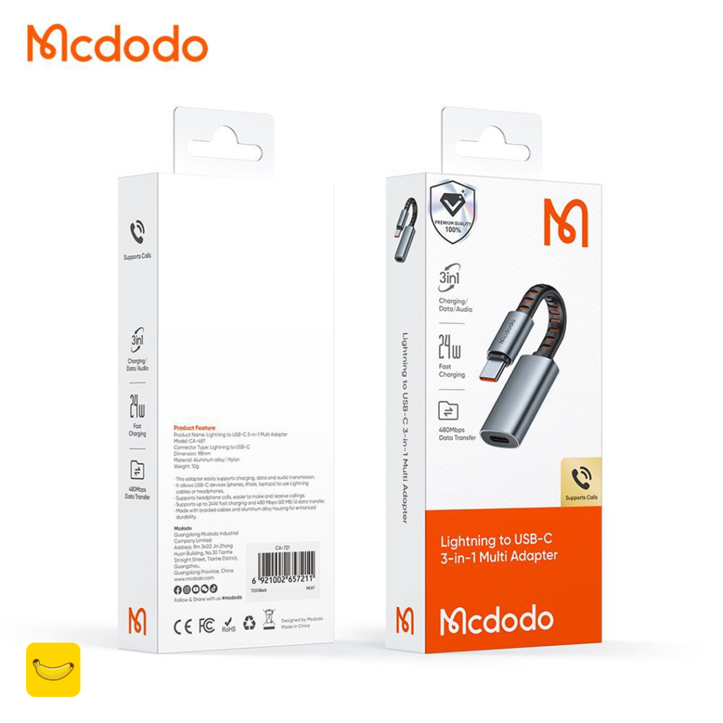 تبدیل Lightning به Type-C مک دودو مدل CA-487