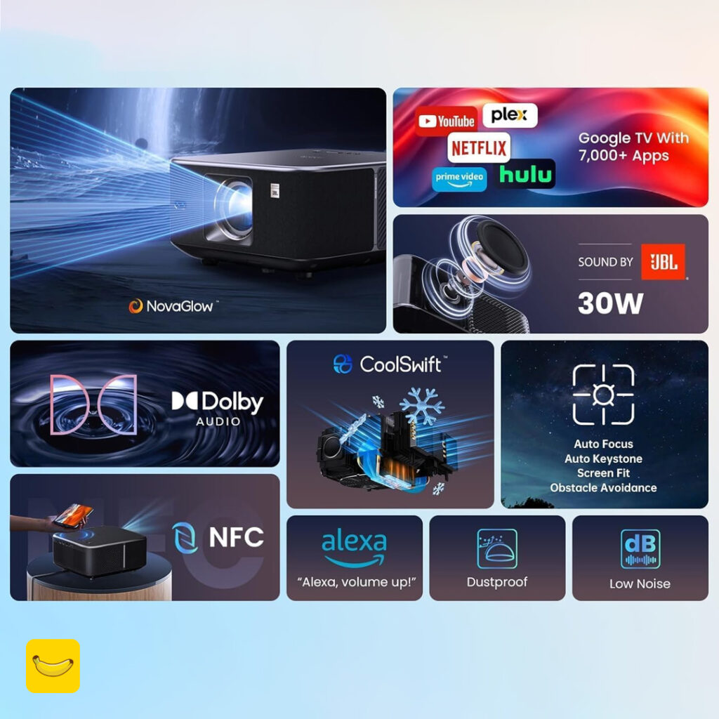 ویدئو پروژکتور یابر مدل K3 با اسپیکر داخلی JBL