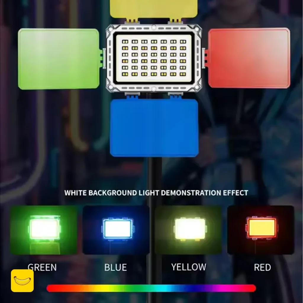 پروژکتور شارژی فیلتر دار RGB مدل W8138-1