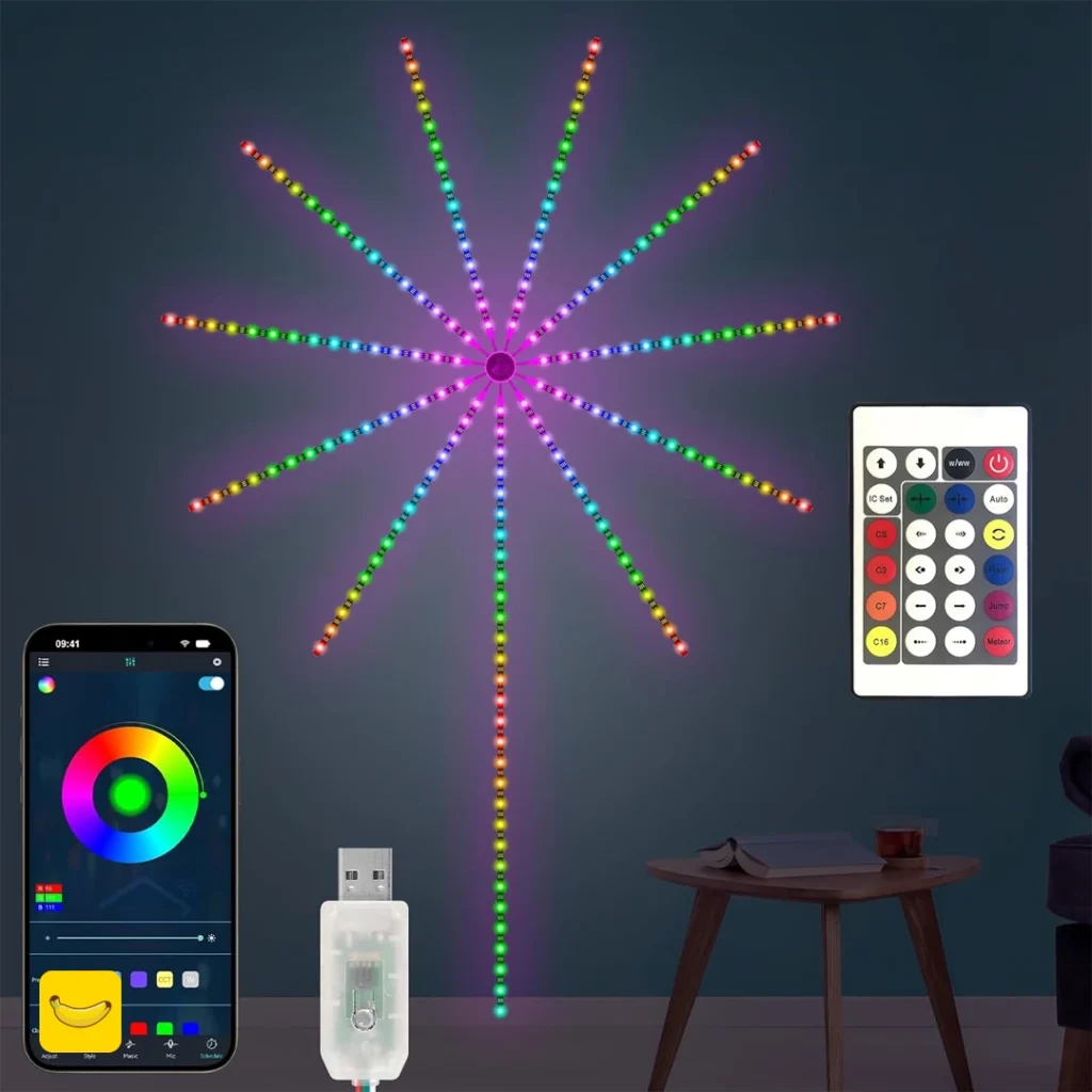 ریسه هوشمند RGB طرح آتش بازی