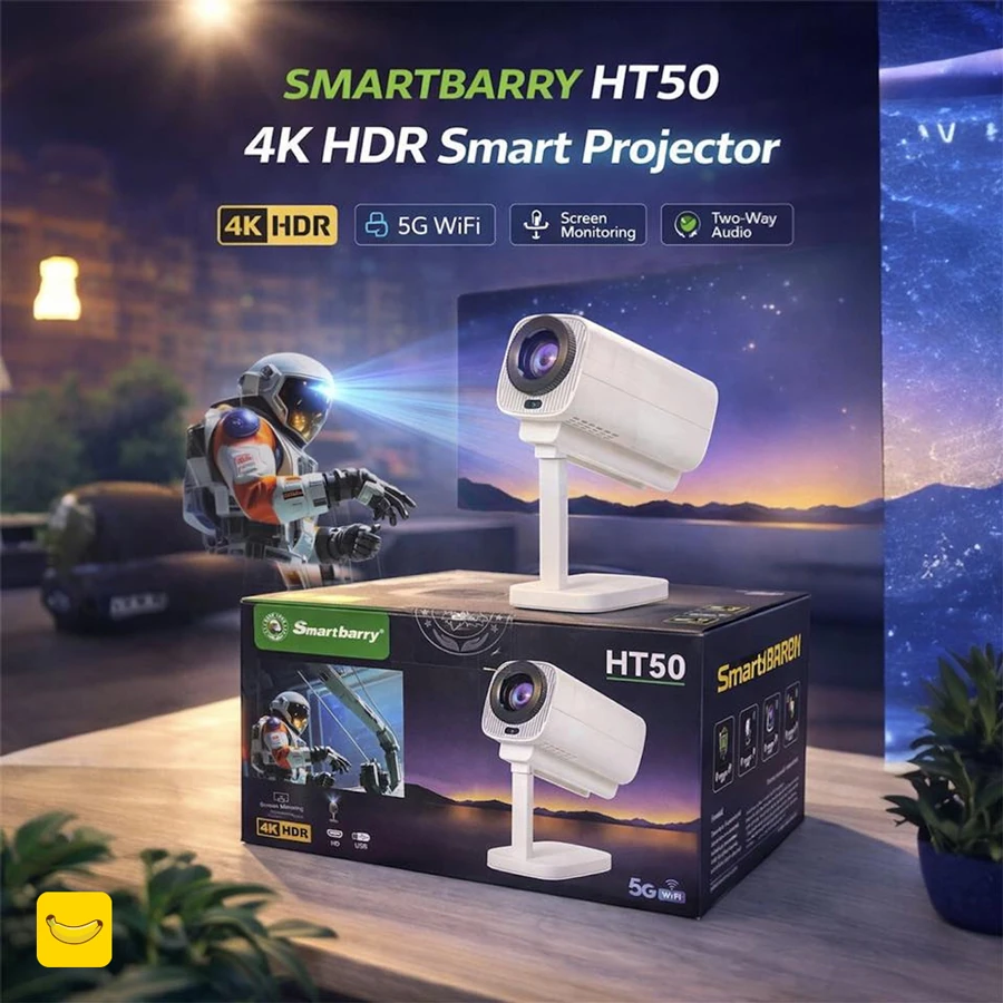 ویدئو پروژکتور شارژی SmartBarry مدل HT50
