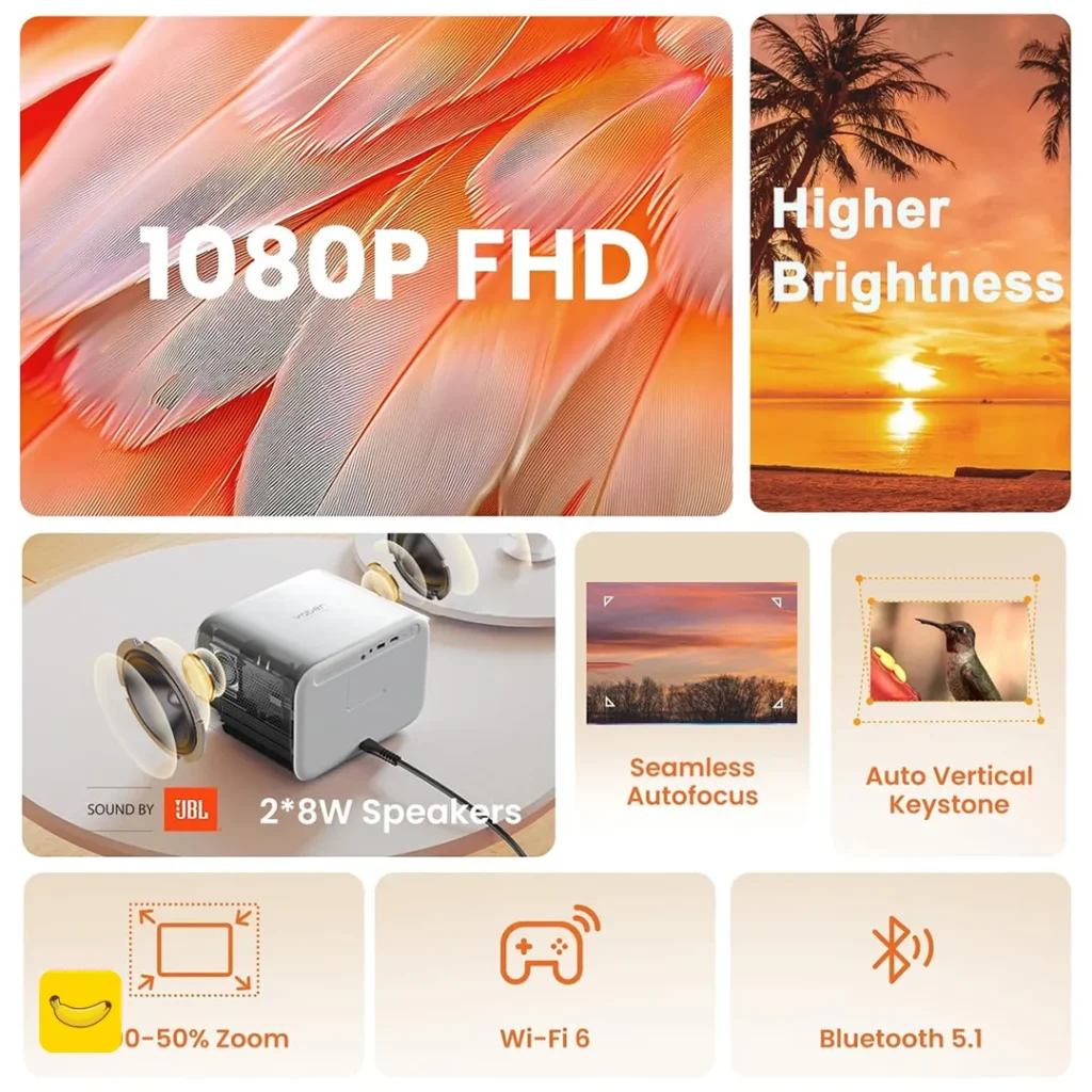 ویدئو پروژکتور Yaber مدل L2S با اسپیکر JBL
