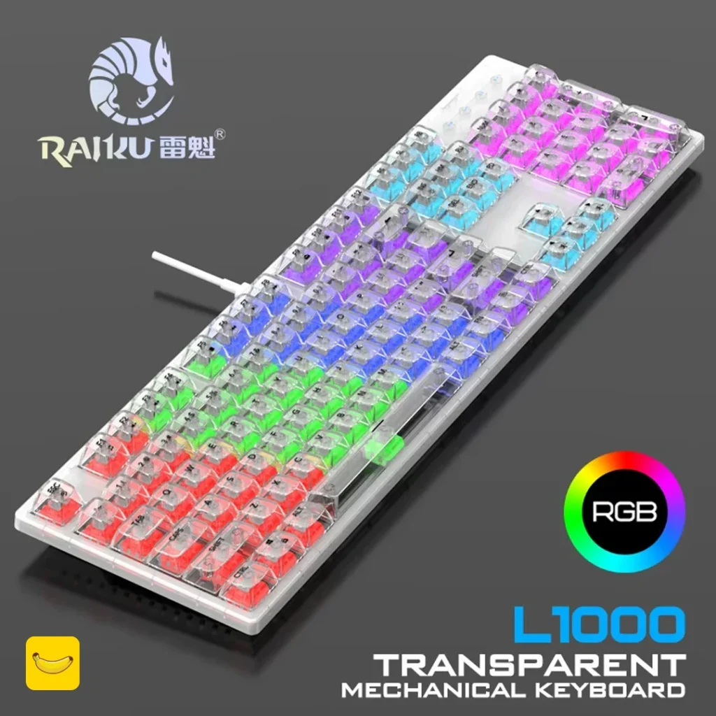 کیبورد گیمینگ مکانیکی شفاف Raiku مدل L1000